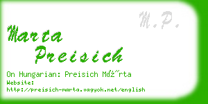 marta preisich business card